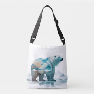 Polar Bear Vector Art Animal Majestic Nature Wild Crossbody Bag