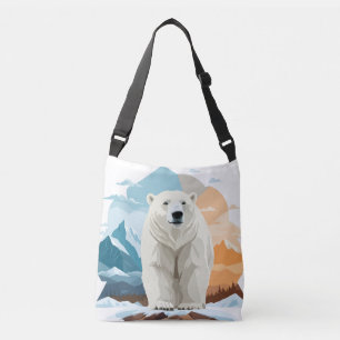 Polar Bear Vector Art Animal Majestic Nature Wild Crossbody Bag