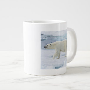 Polar bear walking, Norway Large Coffee Mug