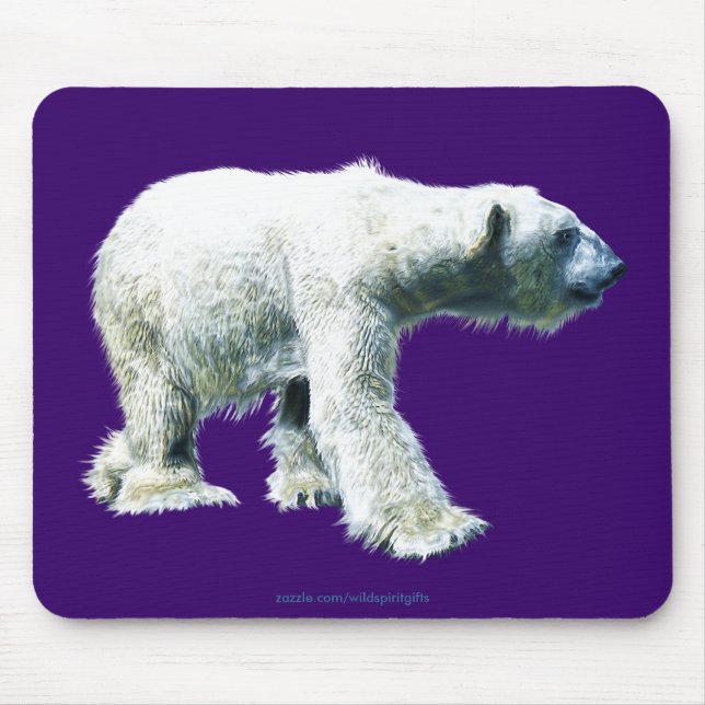 POLAR BEAR Walking Wildlife Mousepad (Front)