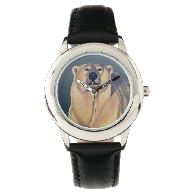 Polar Bear Watch Kid's Wildlife Bear Wrist Watch (Front)