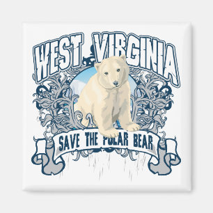 Polar Bear West Virginia Magnet