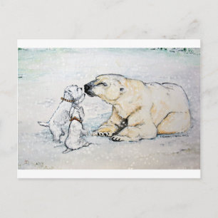 Polar Bear Westies Postcard