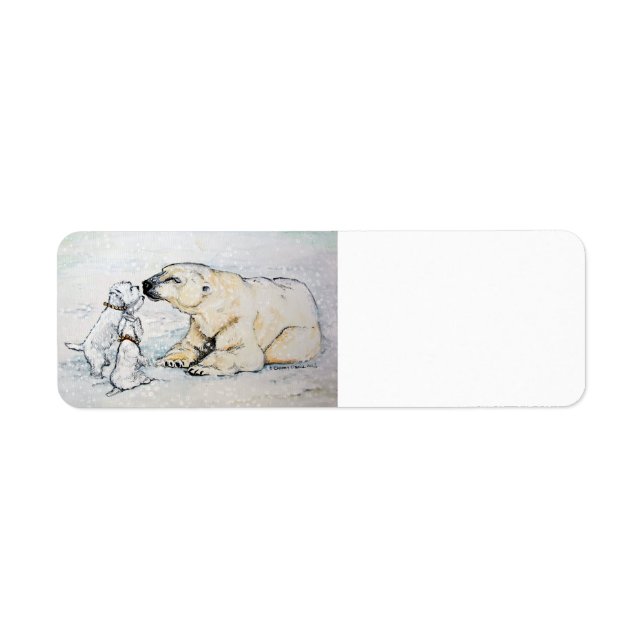 Polar Bear Westies Return Address Label (Front)