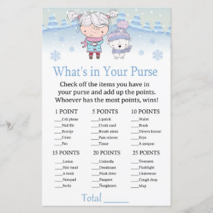 polar bear What's in your purse game