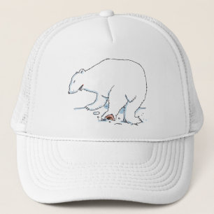 Polar Bear white foam trucker hat