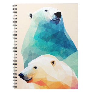 Polar Bear Wild Nature Animal Colors Art Painting Notebook