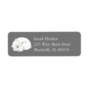 Polar Bear Winter Baby Shower Return Address Label