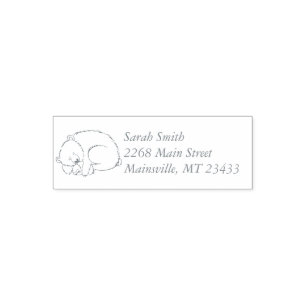 Polar Bear Winter Baby Shower Self-inking Stamp