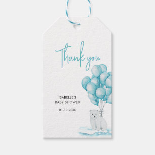 Polar Bear Winter Baby Shower Thank You Gift Tags