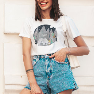 Polar bear winter mountains moon T-Shirt