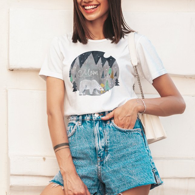 Polar bear winter mountains moon T-Shirt (Creator Uploaded)