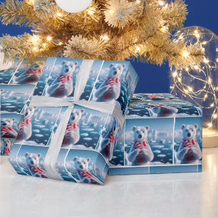 Polar Bear With Heart Wrapping Paper