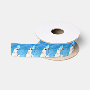Polar Bear with Toasted Marshmallow Satin Ribbon