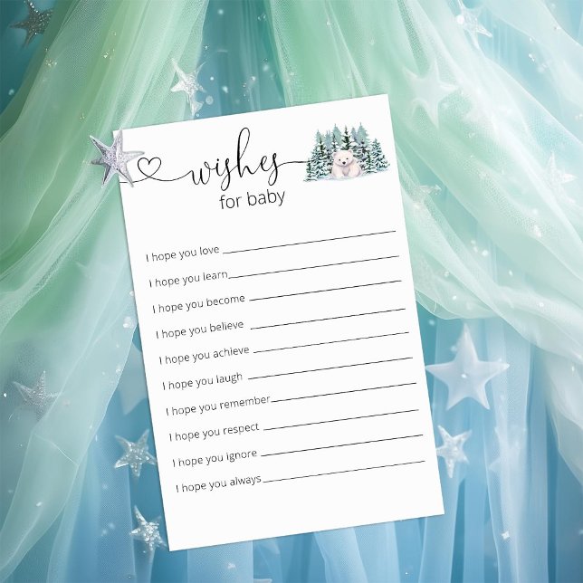 Polar Bear Woodland Baby Shower  Wishes For Baby  (Creator Uploaded)
