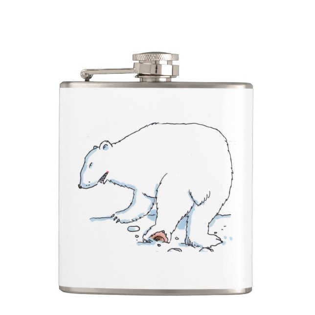 Polar Bear wrapped flask (Front)