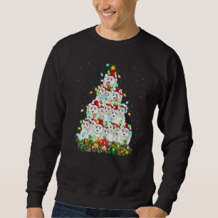 Polar Bear  Xmas Lights Santa Polar Bear Christmas Sweatshirt