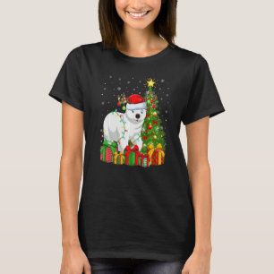 Polar Bear  Xmas Lights Santa Polar Bear Christmas T-Shirt