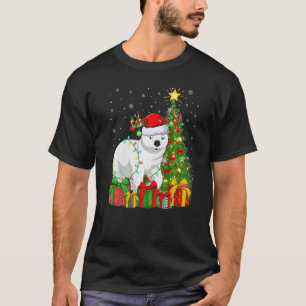 Polar Bear Xmas Lights Santa Polar Bear Christmas T-Shirt