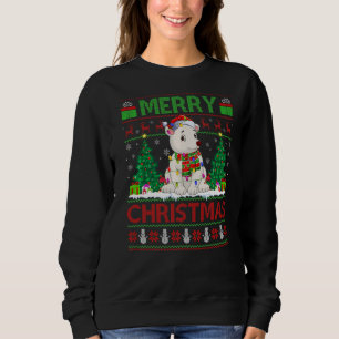 Polar Bear  Xmas Tree Ugly Santa Polar Bear Christ Sweatshirt