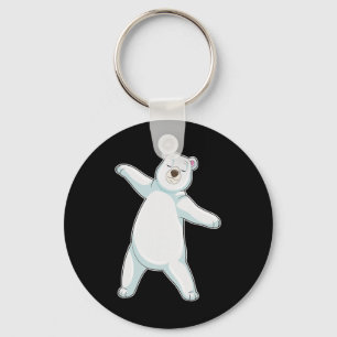 Polar Bear Yoga Fitness Gymnastics Key Ring