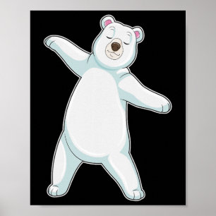 Polar Bear Yoga Fitness Gymnastics Poster