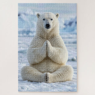 Polar Bear Yoga Pose Jigsaw Puzzle