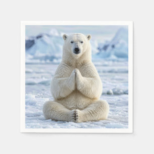 Polar Bear Yoga Pose Napkin