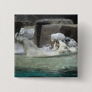 Polar Bears 15 Cm Square Badge