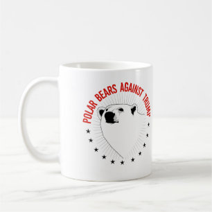 Polar Bears Against Trump Coffee Mug