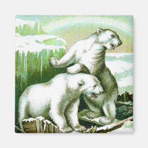 Polar Bears and Northern Lights Magnet