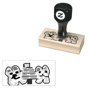 Polar bears Christmas  Rubber Stamp