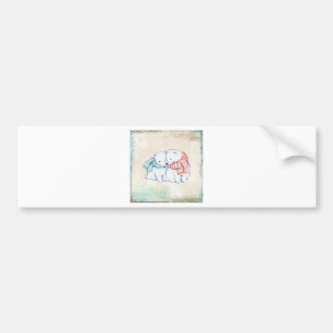 Polar Bears Couple Bumper Sticker