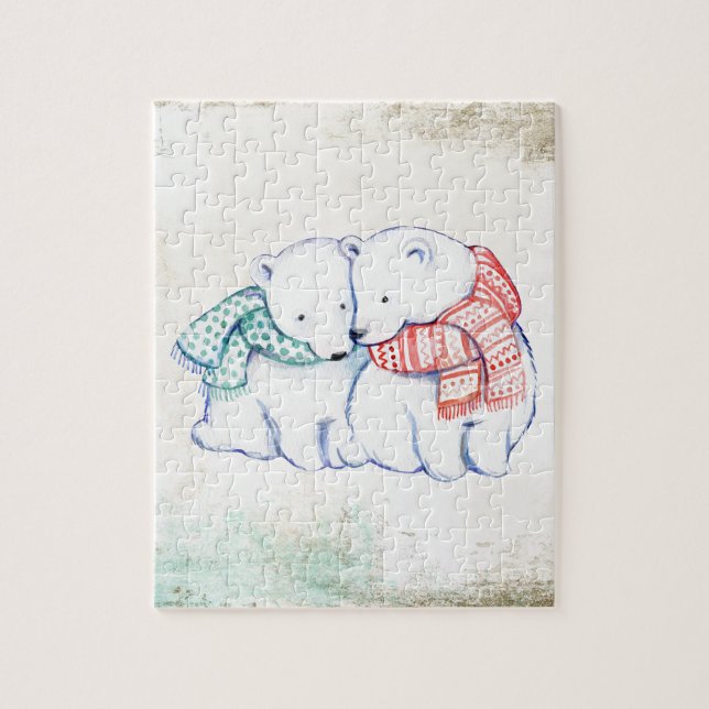Polar Bears Couple Jigsaw Puzzle (Vertical)