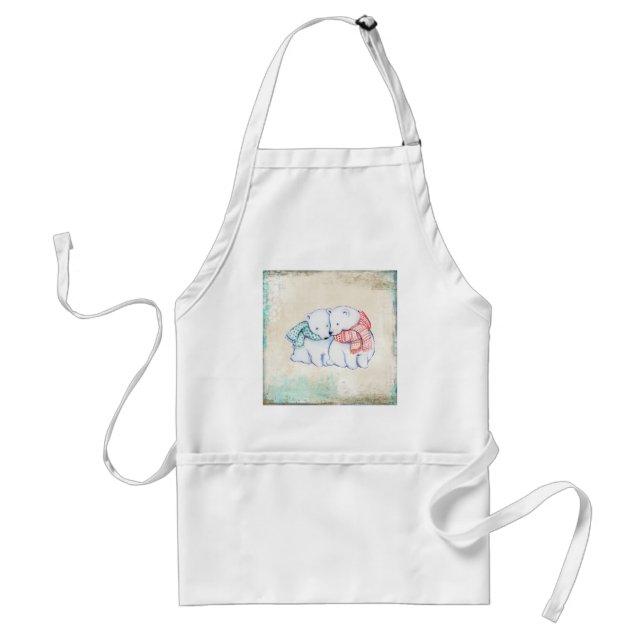 Polar Bears Couple Standard Apron (Front)