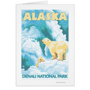 Polar Bears & Cub - Denali National Park, Alaska