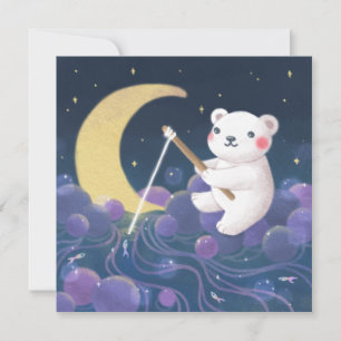 Polar Bear's Dream Fantasy Illustration Card