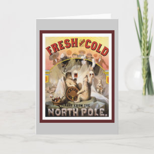 Polar Bears Drinking Lagers Holiday Card
