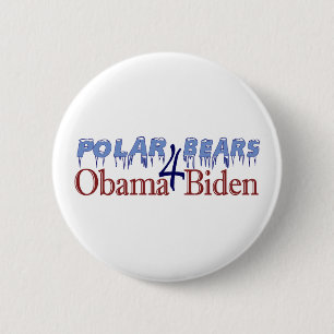 Polar Bears for Obama Biden 2008 6 Cm Round Badge
