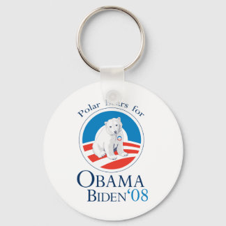 Polar Bears for Obama Keychain