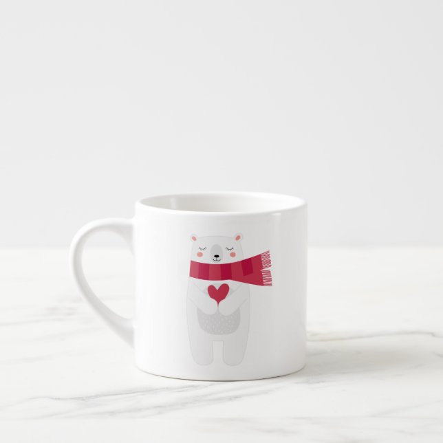 Polar Bear's Heart Christmas mug (Left)