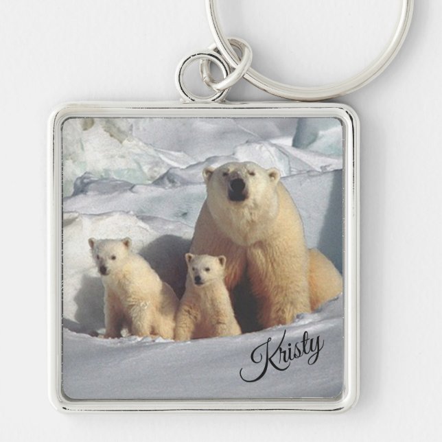 Polar Bears Key Ring (Front)