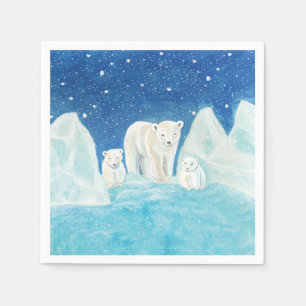 Polar Bears Napkin