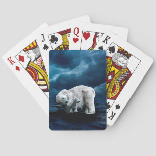 Polar Bears Playing Cards