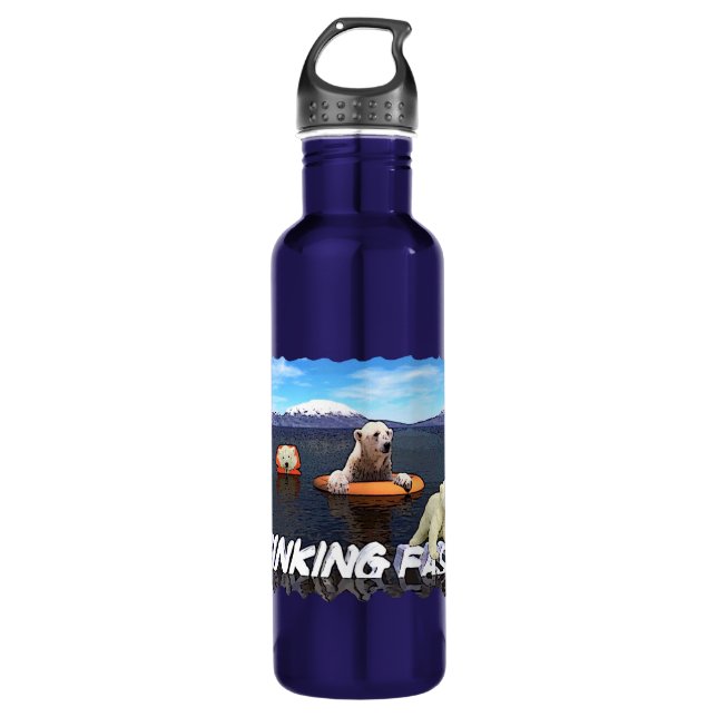 Polar Bears - Sinking Fast 710 Ml Water Bottle (Front)