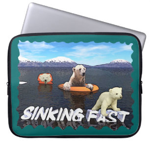 Polar Bears - Sinking Fast Laptop Sleeve