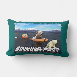 Polar Bears - Sinking Fast Lumbar Cushion