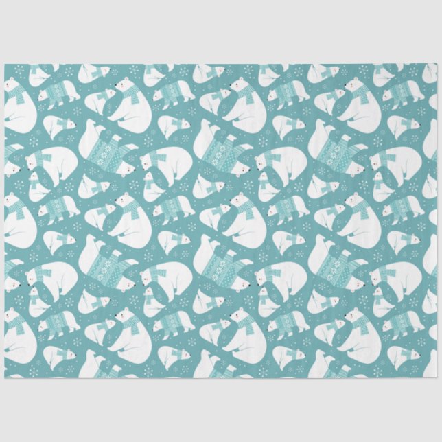 Polar Bears Tissue Paper (Front)