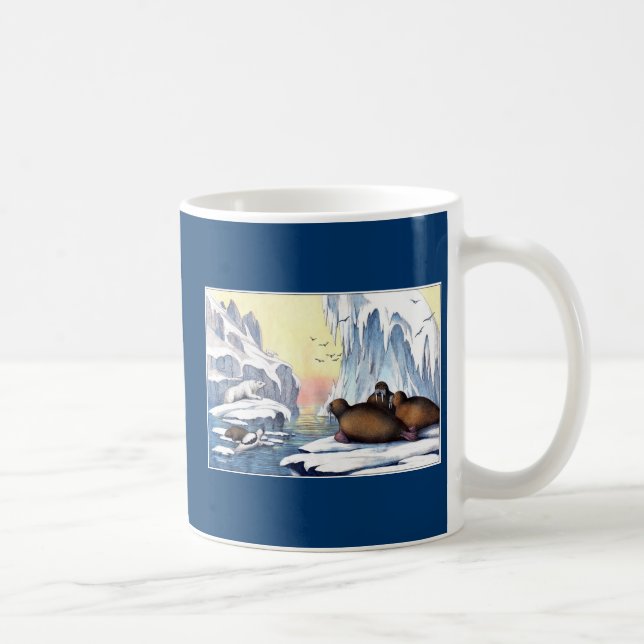 Polar Bears, Walrus, And Seals Coffee Mug (Right)