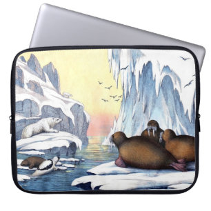 Polar Bears, Walrus, And Seals Laptop Sleeve